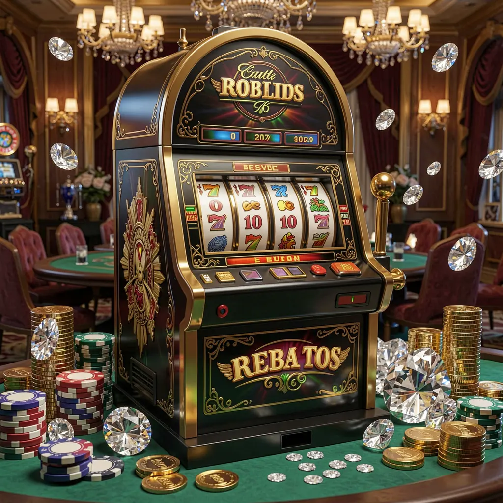 FIZZ777 – Experience thrilling classic slot action in the Philippines Classic casino slot machine with red sevens and golden details among scattered poker chips and coins creating a thrilling gaming atmosphere at FIZZ777 Philippines